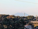 秋晴れの朝の富士山