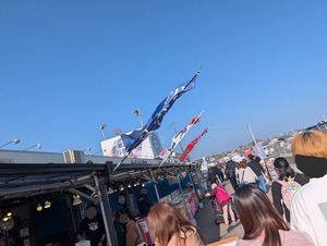 那珂湊漁港の市場付近が大混雑