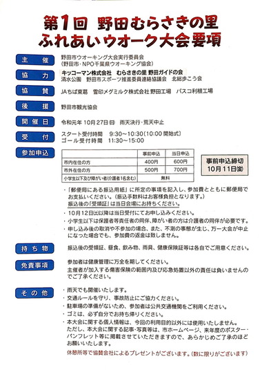 野田市：ふれあいウォーク概要