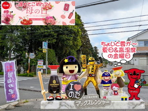 野田市|2026年5月8日曇り空~と野田ゆるキャラ