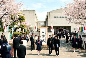 野田市中学校の入学式