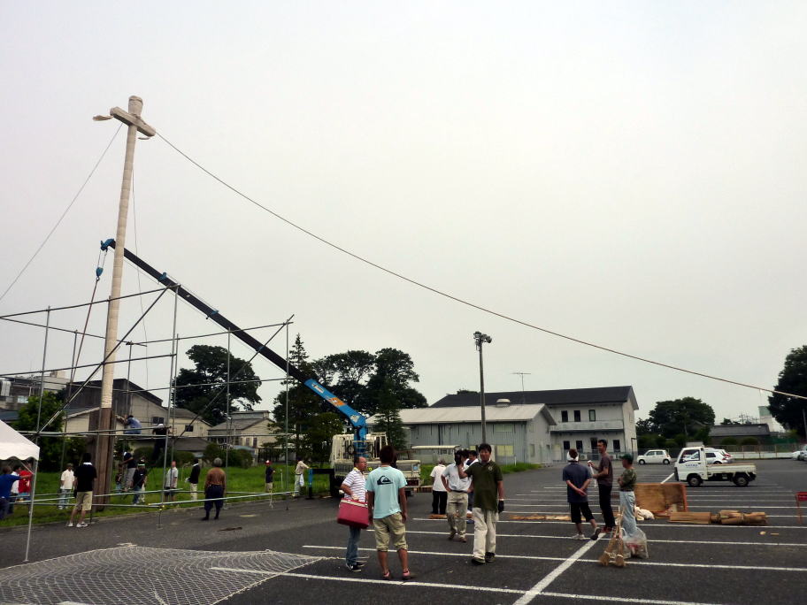 野田市｜夏祭り・津久舞の準備中