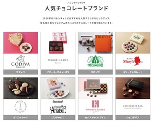 バレンタインギフト 人気チョコレートブランドのご紹介