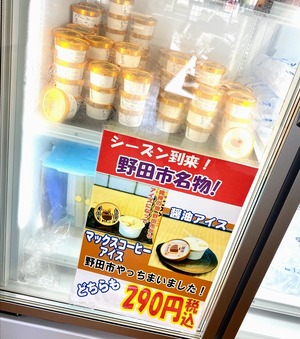 野田名物・醤油アイスとマックスコーヒーアイス