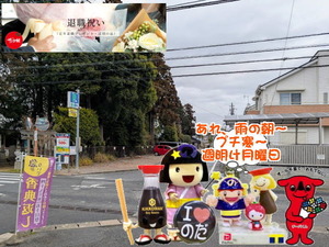 野田市｜雨の週明けと野田ゆるキャラ