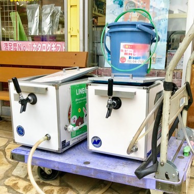 冬なのに生ビールサーバー