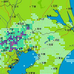 野田市のお天気・雨情報！これから大雨になりそうな天気図