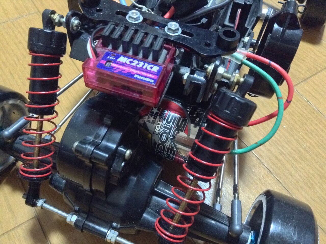 2022/4/3の作業：タミヤ グラスホッパーのモーターの交換 : お父さんの 