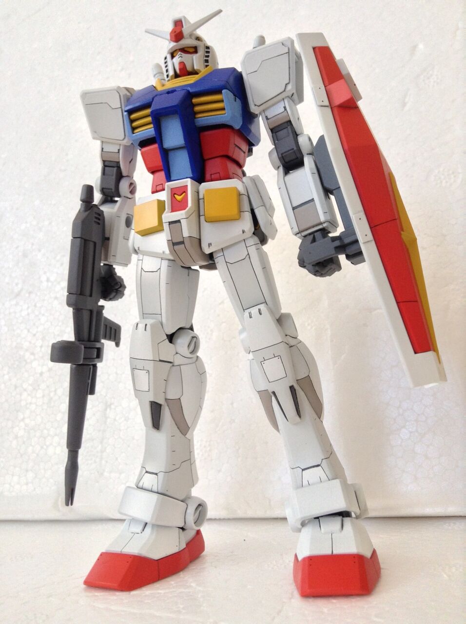 2022/7/30の作業：ガンプラ EGガンダムの製作⑰ - スミ入れ