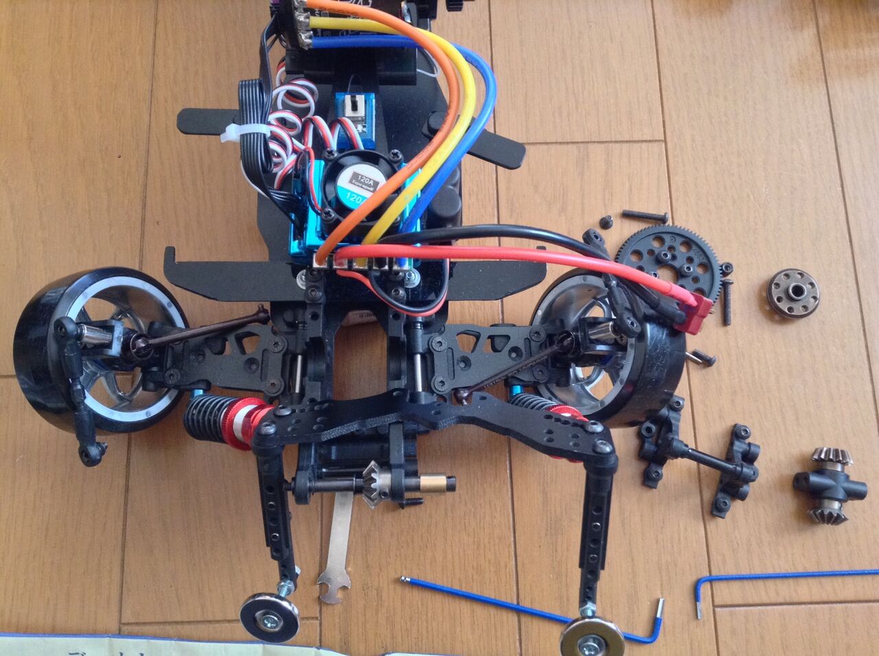 2023/1/4の作業：3RACING Sakura D5RRのオープンデフ化 : お父さんの