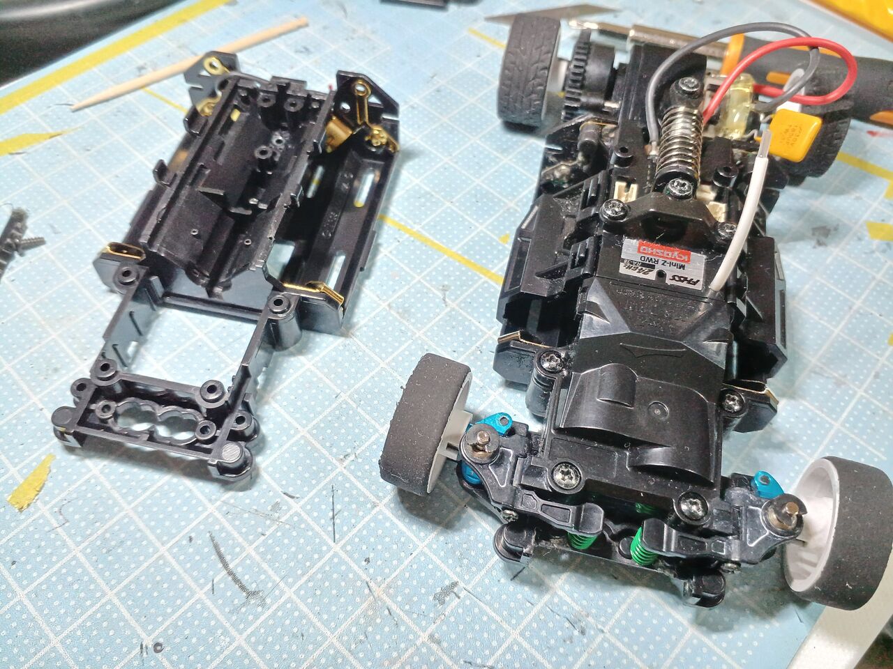 2024/6/6の作業:京商 Mini-Zのモーターとメインシャシーの交換 2024/6/6の作業:京商 Mini-Zのモーターとメインシャシーの交換