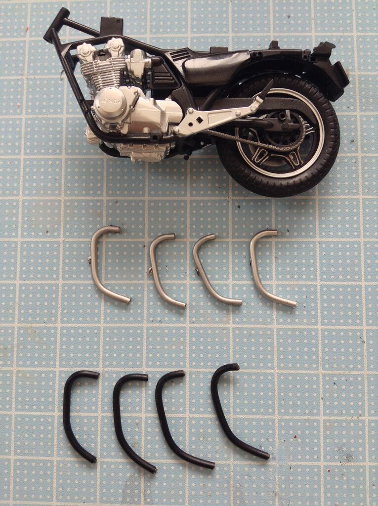 2020/6/6の作業：F-toys CB750Fの製作① - 集合管の製作 - : お父さん
