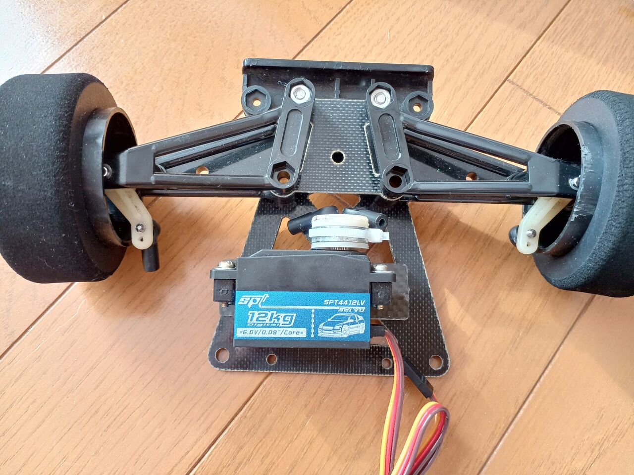 2026/2/7の作業：タミヤ Cカーのステアリングサーボ位置の変更