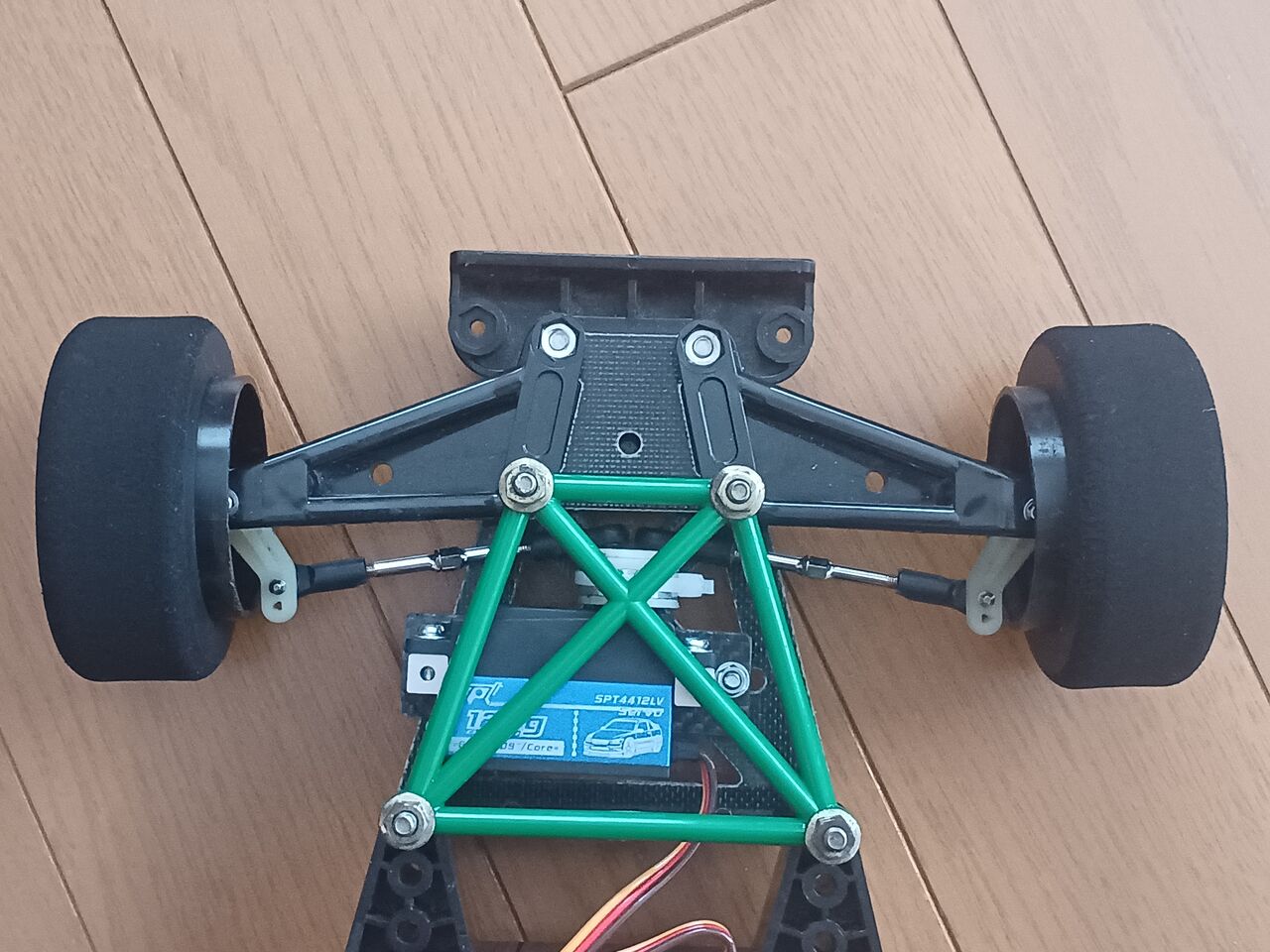 2026/2/7の作業：タミヤ Cカーのステアリングサーボ位置の変更