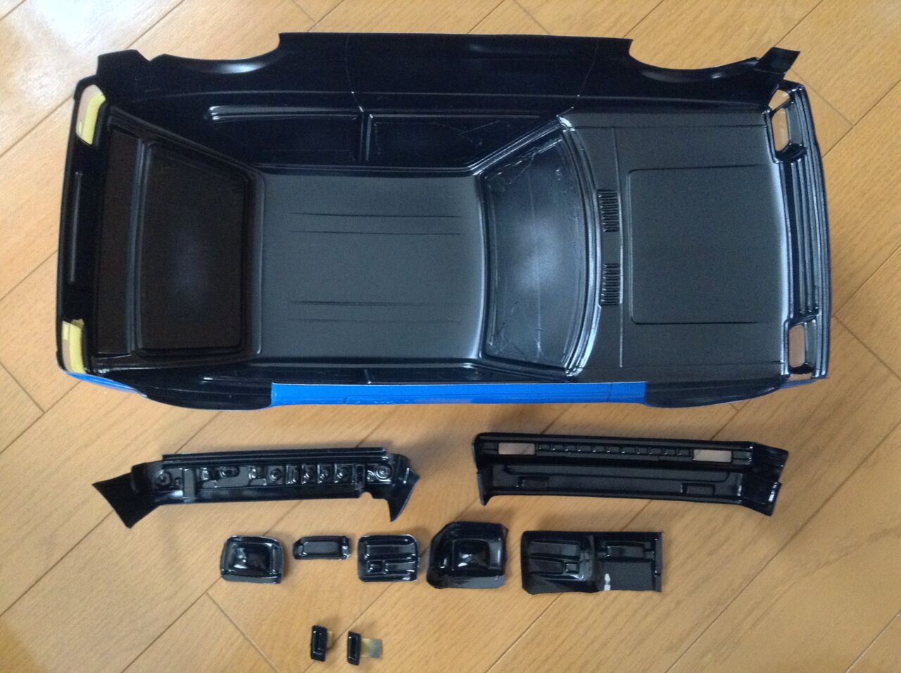 2022/4/23の作業：タミヤ グラスホッパーのKP61ボディの製作④