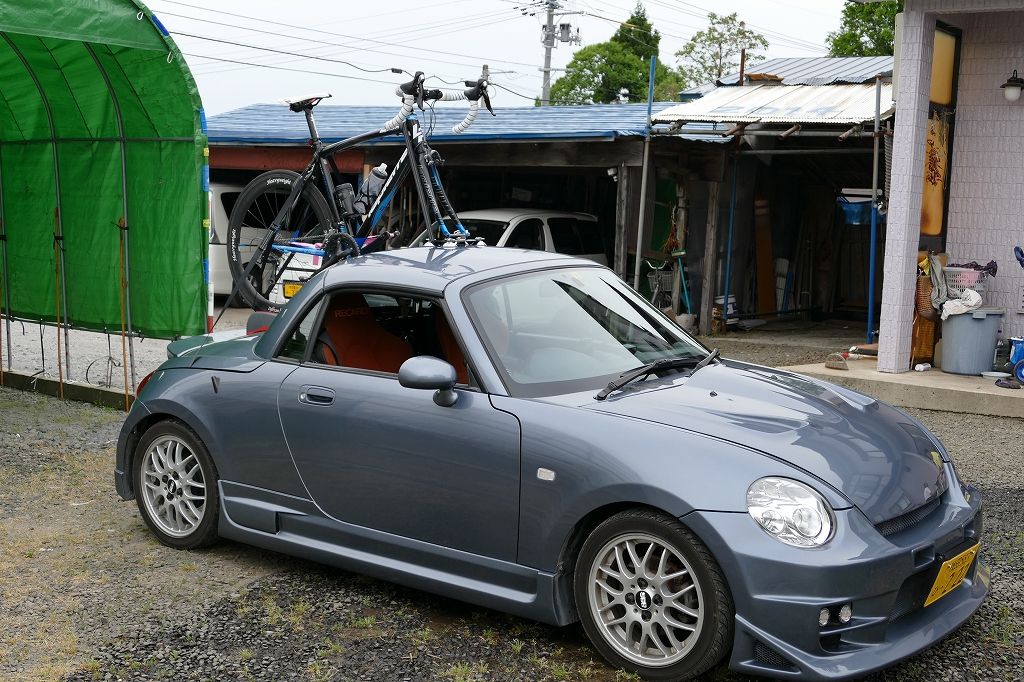 コペンにロードバイク車載 動けるデブ父さんは最強 コペンにロードバイク車載 動けるデブ父さんは最強