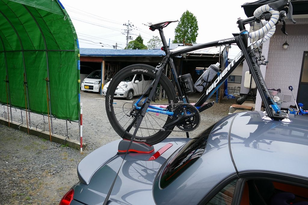 コペンにロードバイク車載 動けるデブ父さんは最強