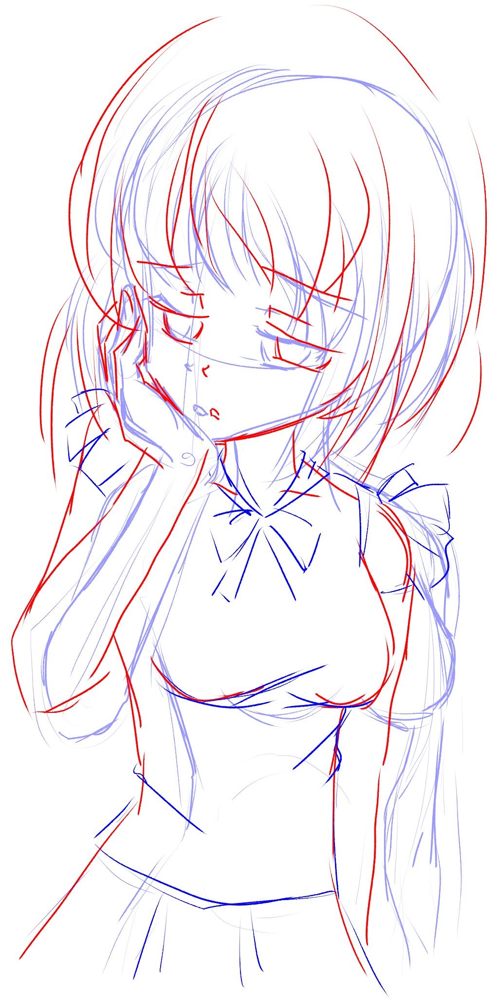 イラスト練習 21 3 12 模写 萌えキャラクターの描き方 しぐさ 感情表現編より ウサコッツ パパのお絵描き修行