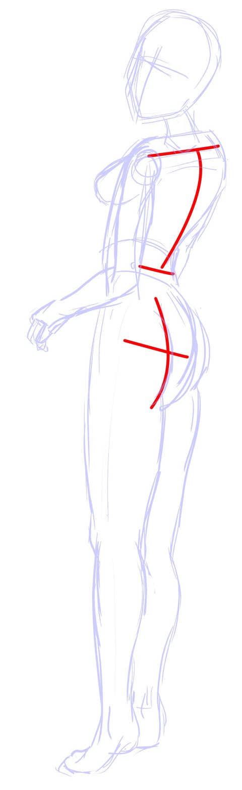 イラスト練習 10 斜め後ろ姿 ウサコッツ パパのお絵描き修行 イラスト練習 10 斜め後ろ姿 ウサコッツ パパのお絵描き修行