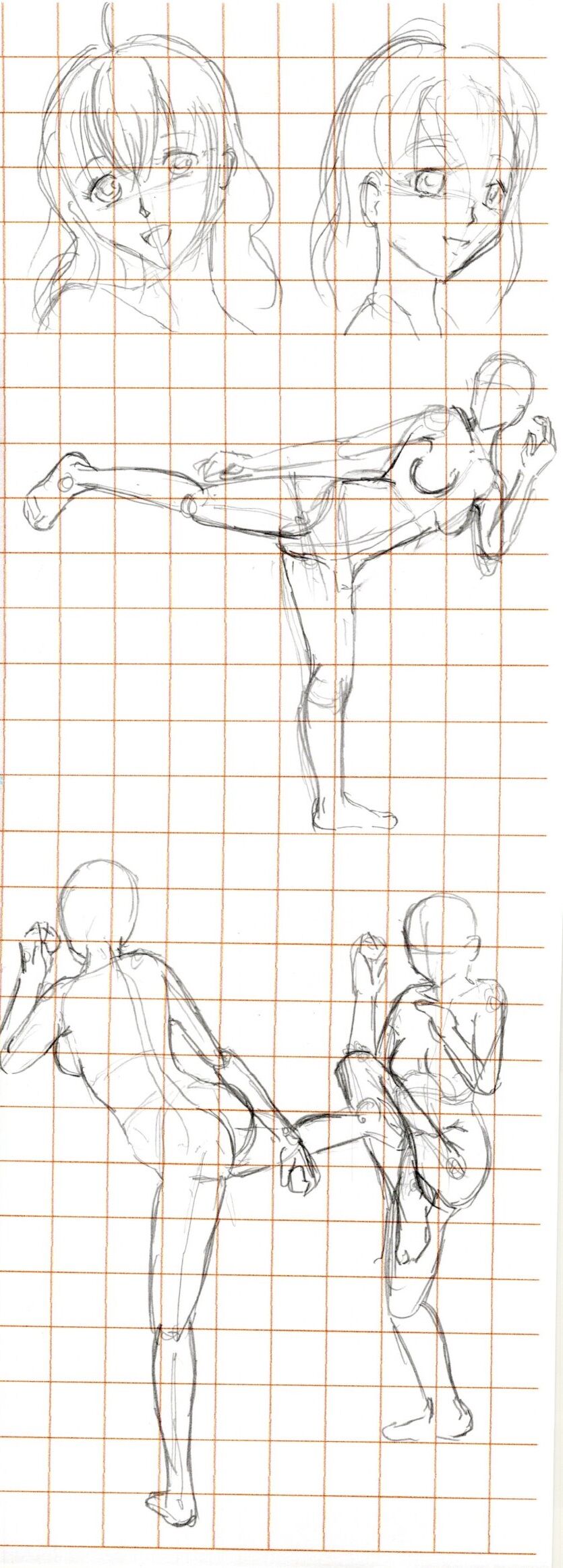イラスト練習 8 1 アクション ウサコッツ パパのお絵描き修行