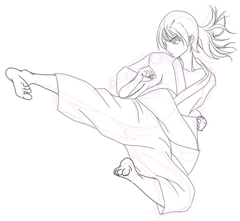 イラスト練習 9 5 飛び蹴り ウサコッツ パパのお絵描き修行 イラスト練習 9 5 飛び蹴り ウサコッツ パパのお絵描き修行