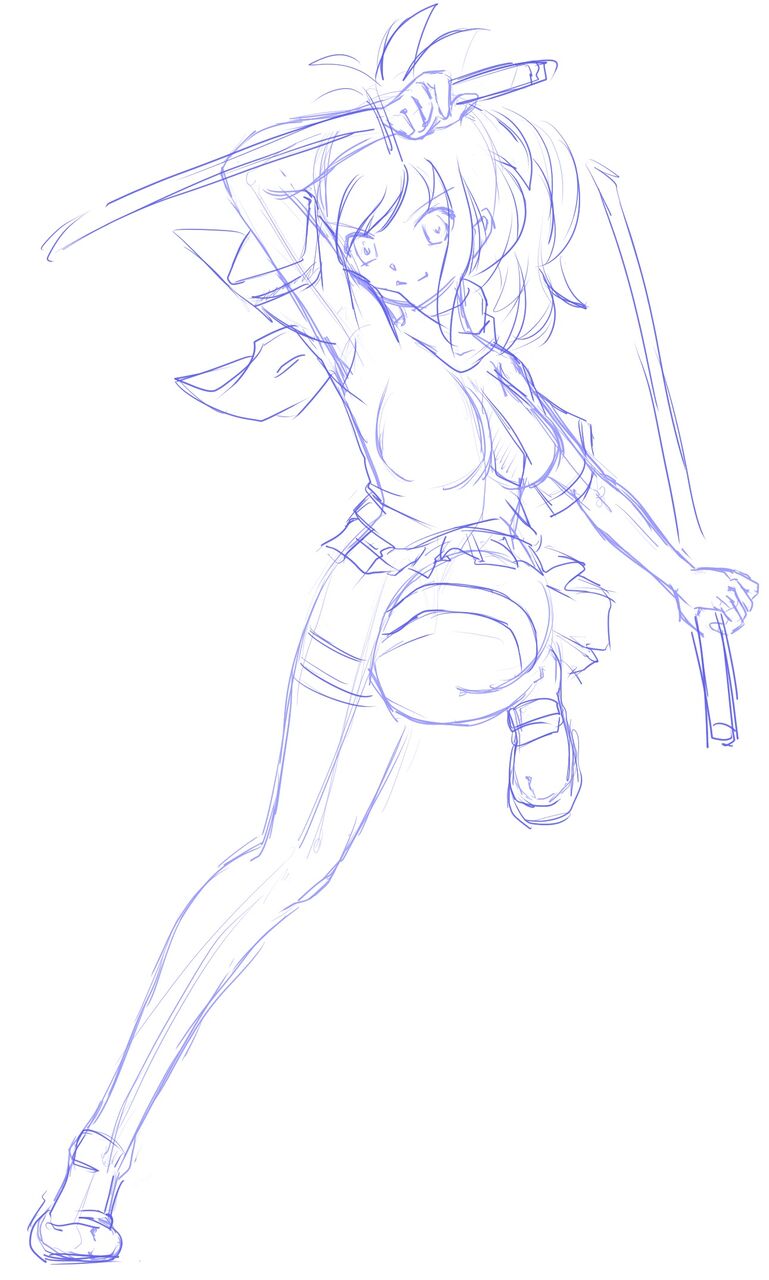 イラスト練習 22 12 1 模写 閃乱カグラ Newwave Gバースト 公式ビジュアルコレクション Vol 1 より ウサコッツ パパのお絵描き修行