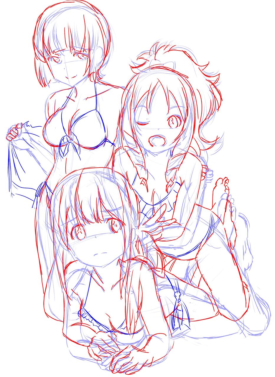 イラスト練習 21 2 24 2 模写 エロマンガ先生 アニメ イラスト集より ウサコッツ パパのお絵描き修行