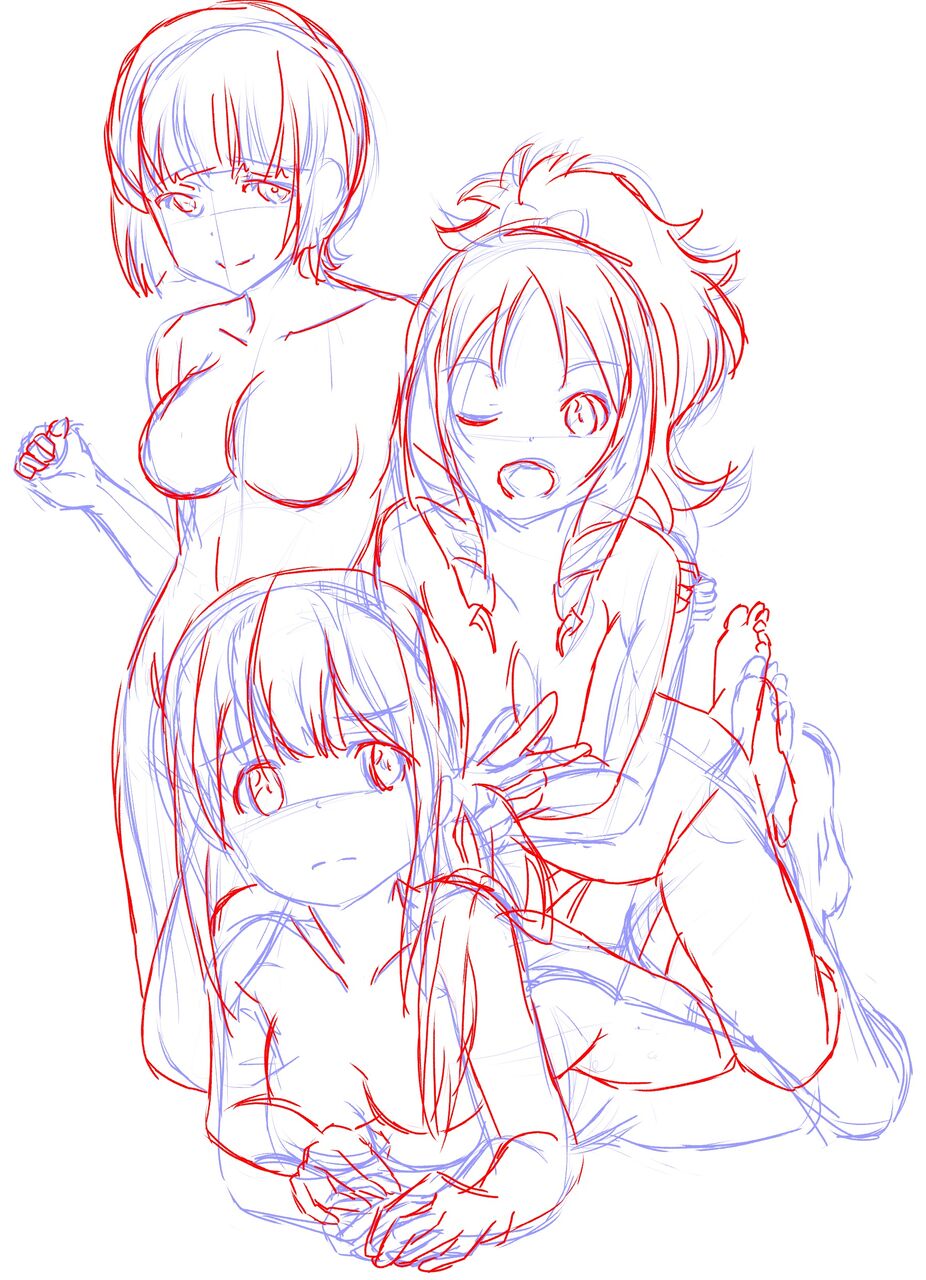 イラスト練習 21 2 24 2 模写 エロマンガ先生 アニメ イラスト集より ウサコッツ パパのお絵描き修行