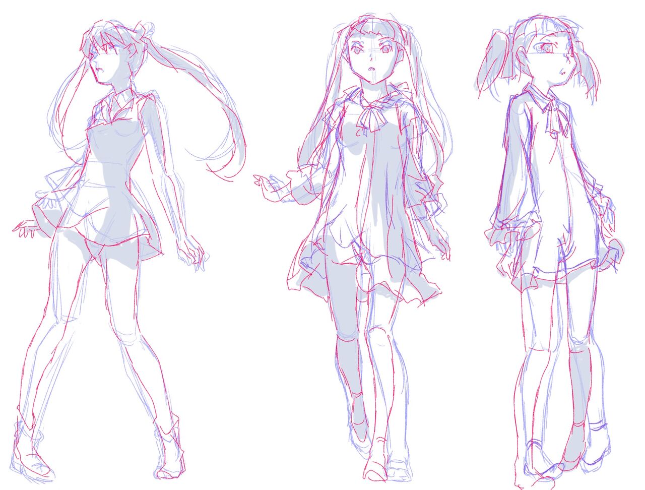 イラスト練習 21 8 26 模写 アニメーターが教えるキャラ描画の基本法則 360枚目 ウサコッツ パパのお絵描き修行