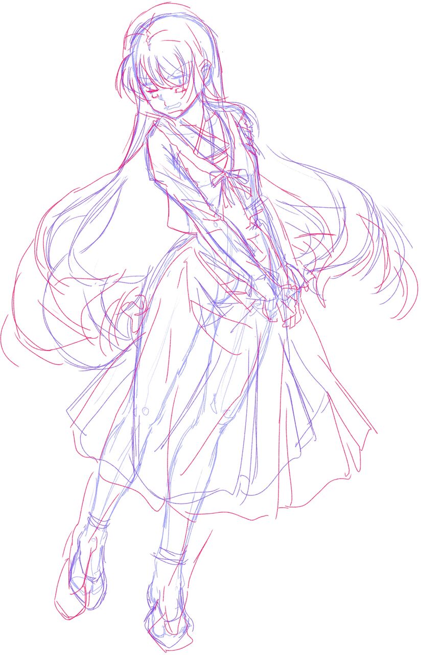 イラスト練習 21 3 4 模写 異世界美少女受肉おじさんとより 605枚目 ウサコッツ パパのお絵描き修行