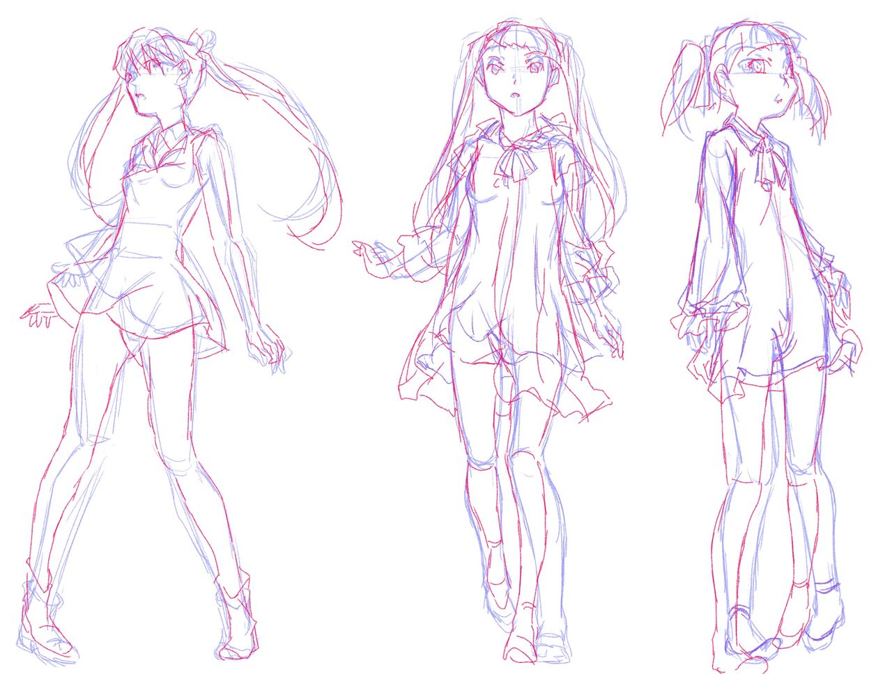 イラスト練習 21 8 26 模写 アニメーターが教えるキャラ描画の基本法則 360枚目 ウサコッツ パパのお絵描き修行