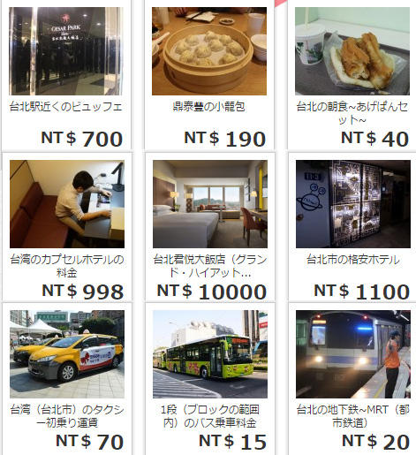 台湾 物価