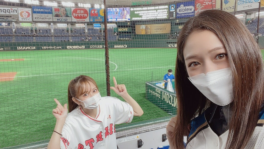 谷本安美と橋本なぎさが 東京ドームで巨人戦を観戦 ハロプロ研修生まとめブログ