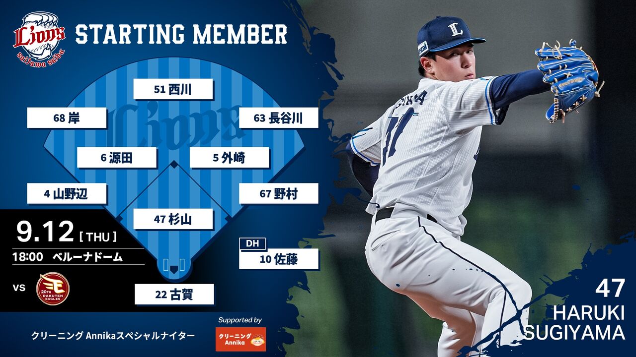 9.12楽天戦】杉山遙希来季「リベンジ」を！ : 埼玉には何もない