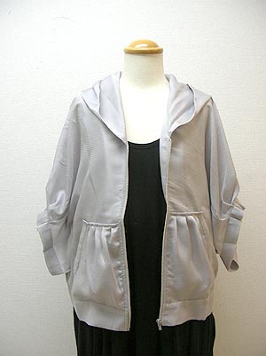 袖プリーツシャツパーカー