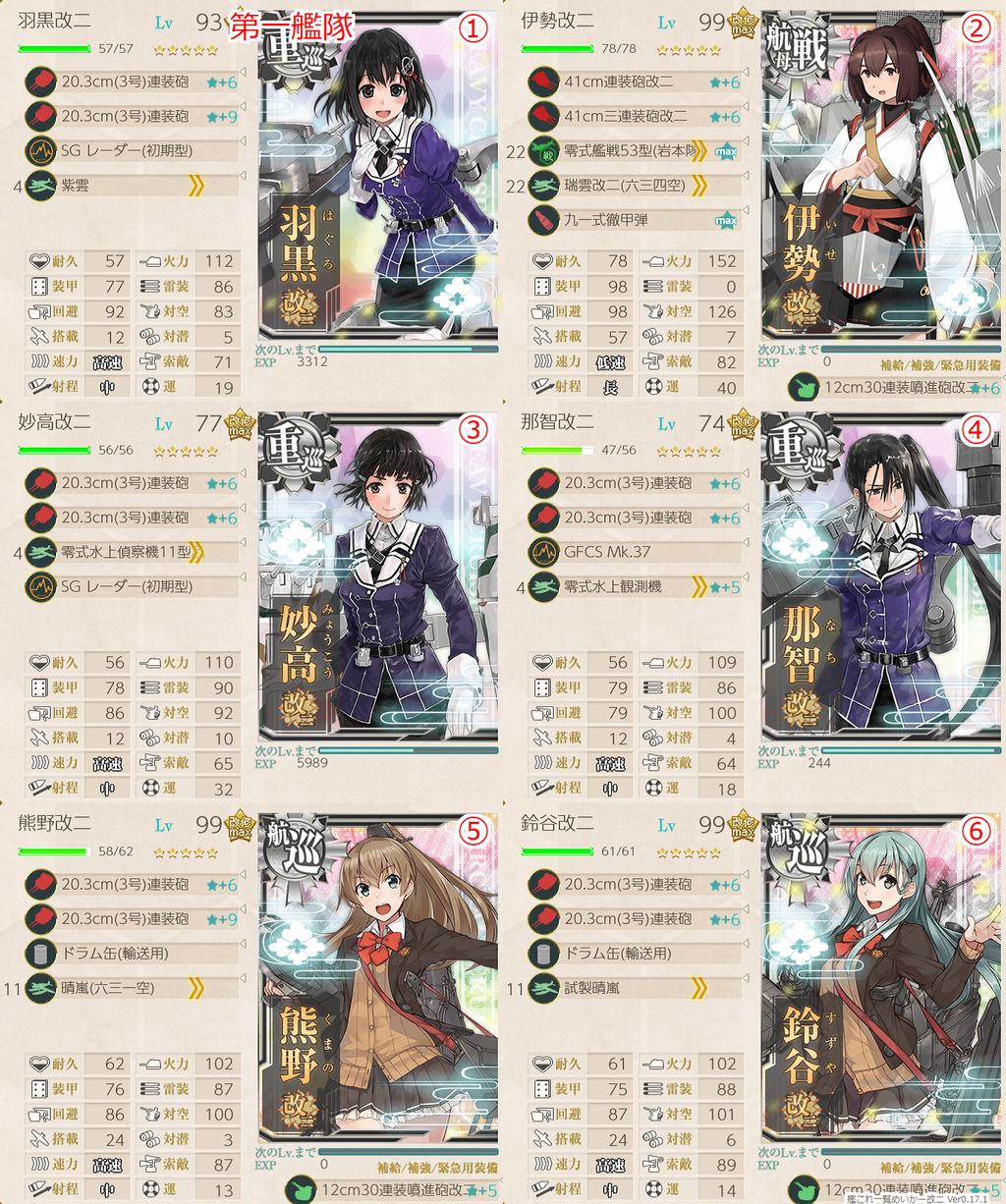 艦これ2期 賀正 重巡戦隊 南西諸島へ展開せよ 編成 装備 へのつっぱり