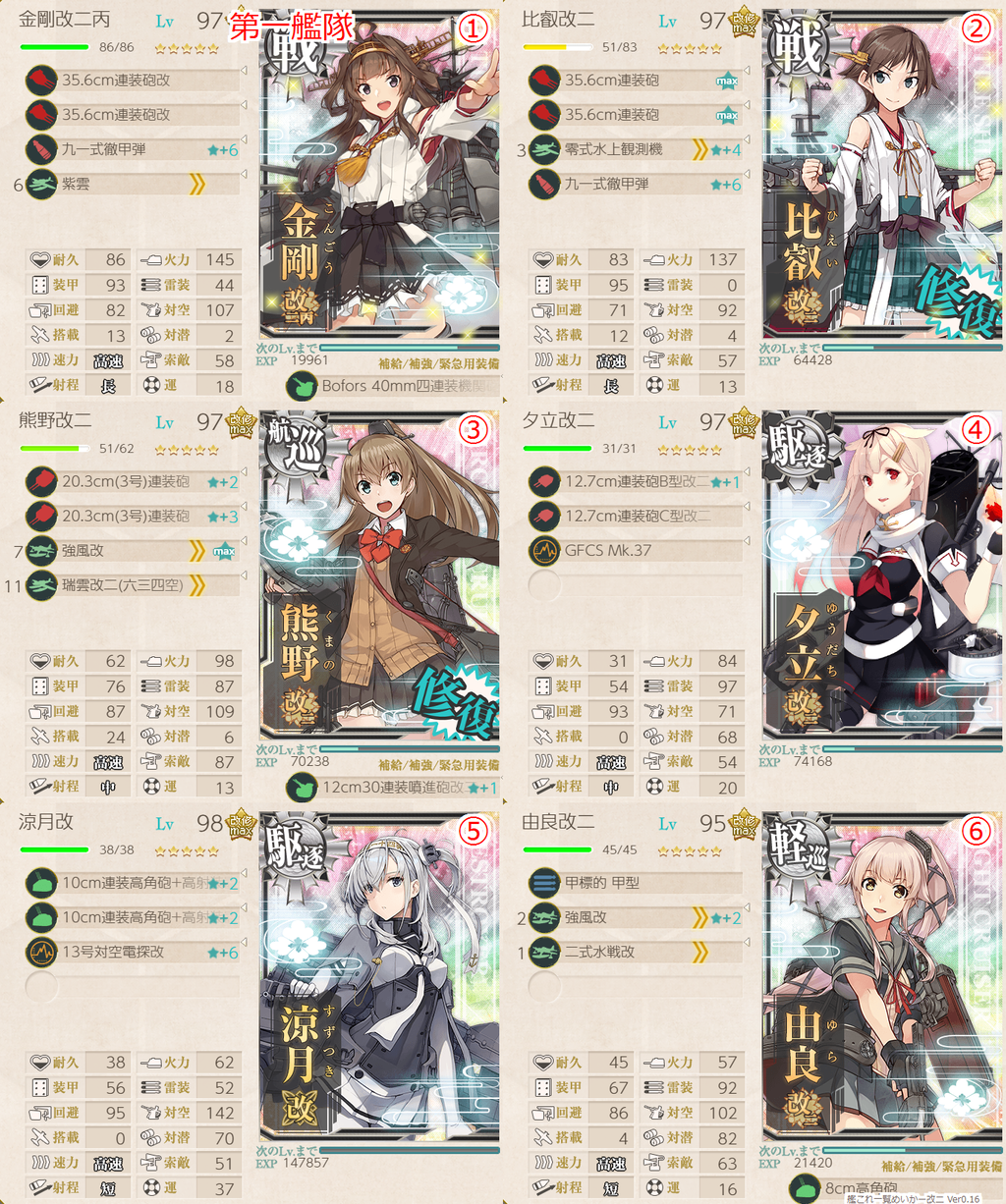 艦これ2期 重改装高速戦艦 金剛改二丙 南方突入 編成 装備 へのつっぱり 艦これ2期 重改装高速戦艦 金剛改二丙 南方突入 編成 装備 へのつっぱり