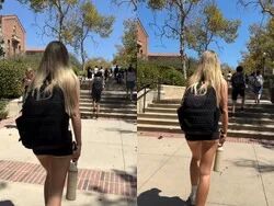◆【動画あり】アメリカの女子大生がミニスカすぎて生ケツ丸出しになるｗｗｗ 変態の宴Ⅱ