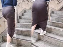 ◆階段下からパンティラインくっきり着衣お姉さんが盗撮されるｗ 変態の宴Ⅱ