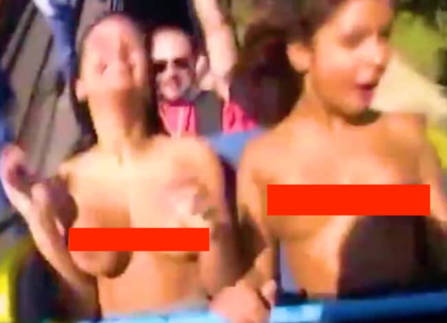 ◆【動画】えちえち巨乳女さん、ジェットコースターでおっぱいポロリしてしまうｗｗｗ 変態の宴Ⅱ
