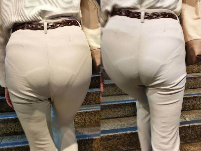 ◆【画像】透けパン・尻肉クッキリ！世の中にはエロいOLが居たものだｗｗｗ 変態の宴Ⅱ