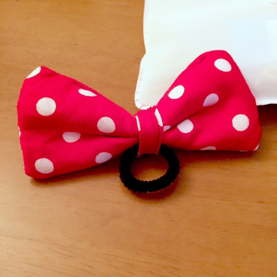 作ってみた 子供用ミニーちゃん風ヘアゴム アイラブ子育て 今できること 作ってみた 子供用ミニーちゃん風ヘアゴム アイラブ子育て 今できること