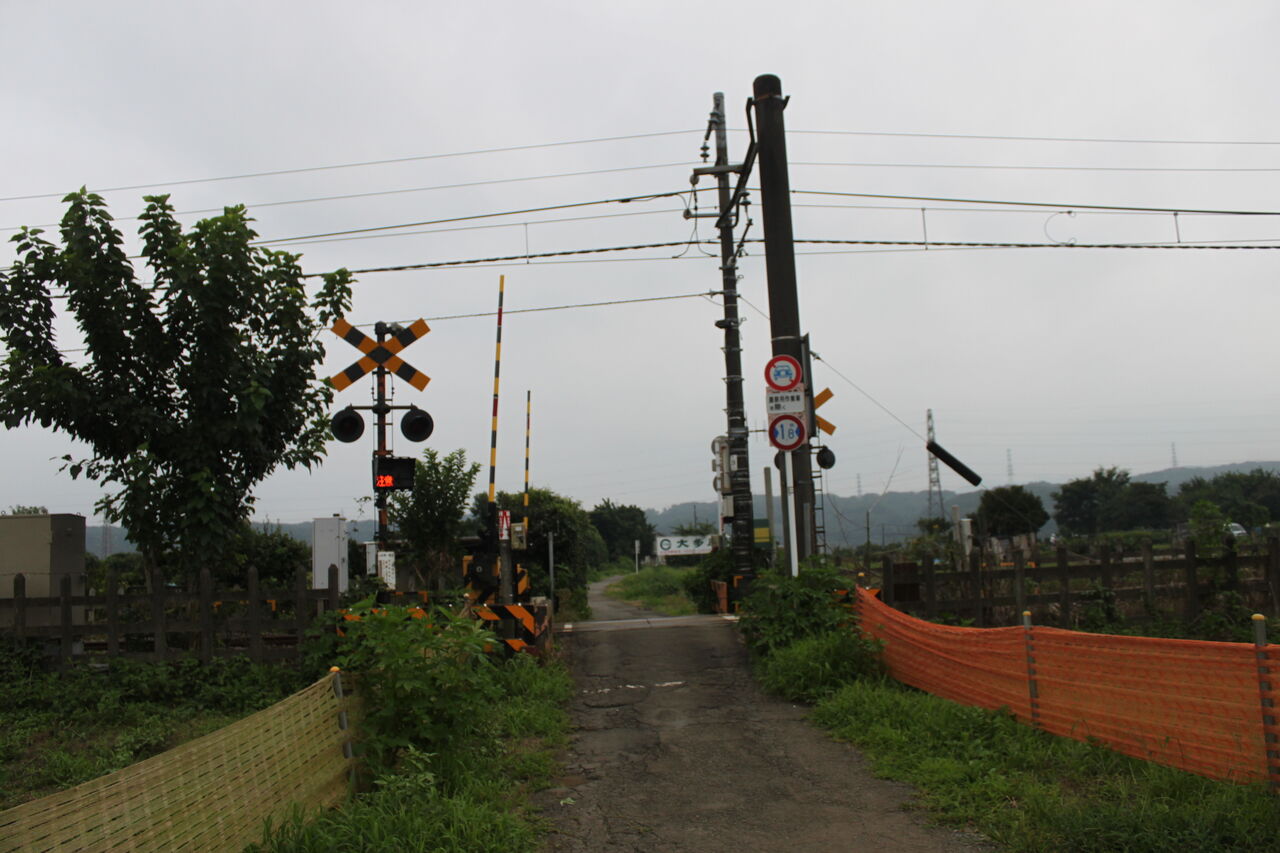JR五日市線 大久野支線(廃線) 踏切表示板 「幸神踏切」 日の出町・幸神神社シダレアカシデと、五日市線・岩井支線廃線跡の旅
