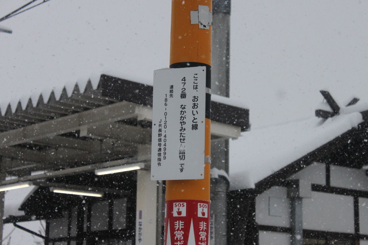 JR大糸線]中萱三田線踏切（8k367m） : 北海道踏切調査室（HBC）