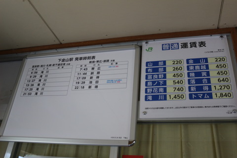 shimokanayama_timetable
