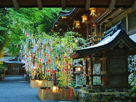 貴船神社笹飾り
