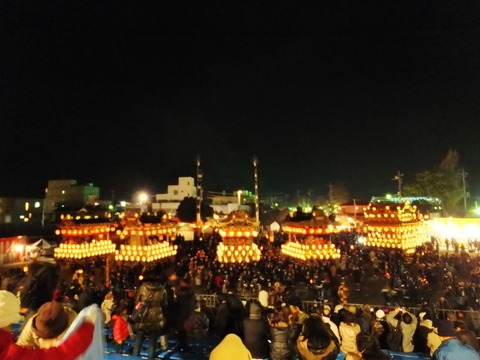 13・すべての笠鉾・屋台が御旅所へ集結