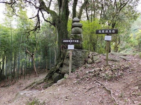 五輪塔と横穴石室古墳