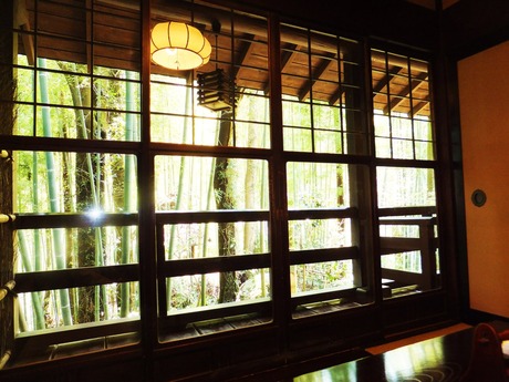 竹林の見える個室