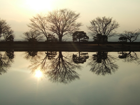 夕日に映える西浜